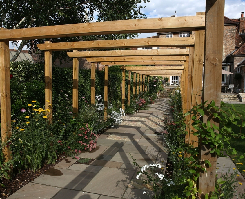 Bespoke pergola walkway