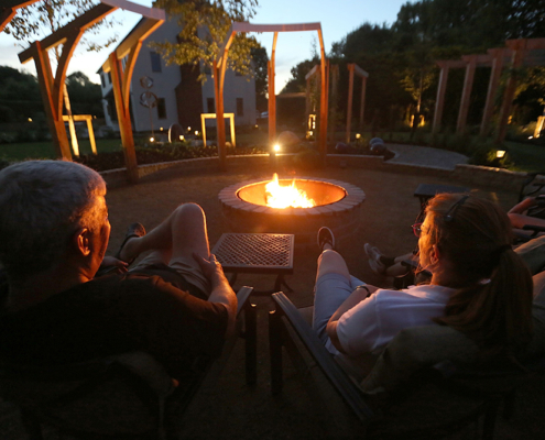 Firepit at night