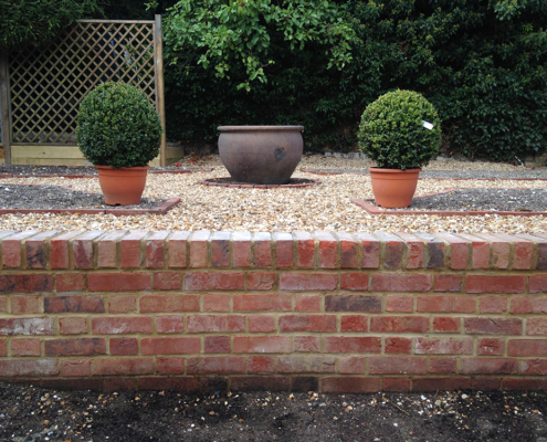 Formal gravel garden