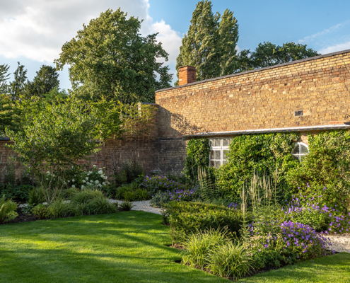 large traditional walled garden