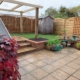 Small garden with pergola