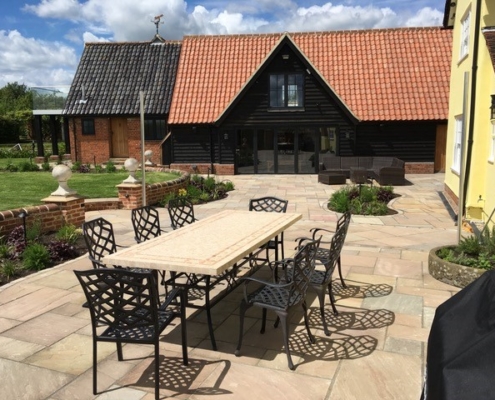 Outdoor dining area