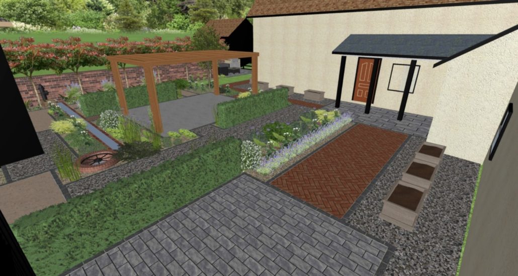 3d garden design drawing example